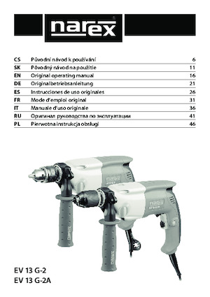 Bušilice i odvijači Narex EV 13 G-2A