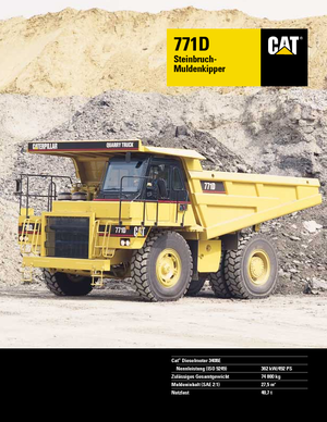 Kruti kiperi kamioni Caterpillar 771 D