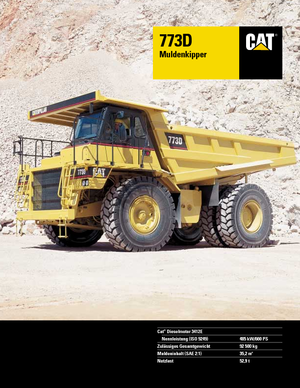 Kruti kiperi kamioni Caterpillar 773 D