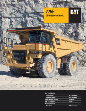 Kruti kiperi kamioni Caterpillar 775 E