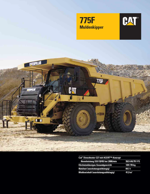 Kruti kiperi kamioni Caterpillar 775F