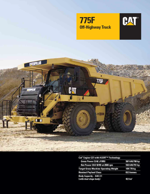 Kruti kiperi kamioni Caterpillar 775F