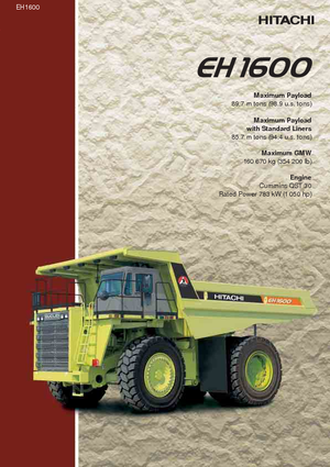 Kruti kiperi kamioni Hitachi EH 1600