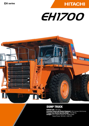 Kruti kiperi kamioni Hitachi EH 1700-3