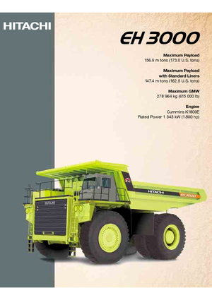 Kruti kiperi kamioni Hitachi EH 3000