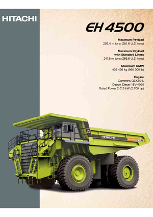 Kruti kiperi kamioni Hitachi EH 4500