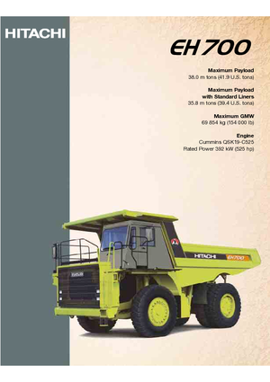 Kruti kiperi kamioni Hitachi EH 700-2