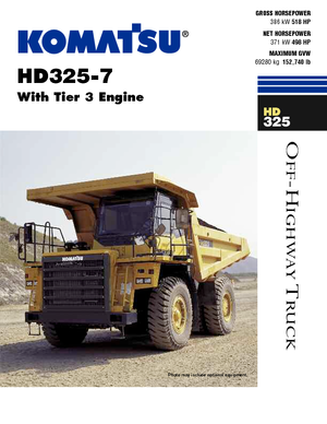 Kruti kiperi kamioni Komatsu HD325-7