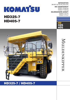 Kruti kiperi kamioni Komatsu HD405-7
