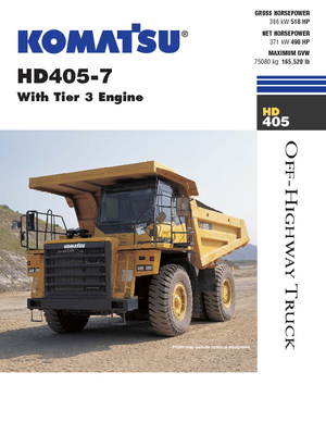 Kruti kiperi kamioni Komatsu HD405-7