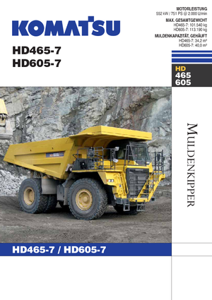 Kruti kiperi kamioni Komatsu HD465-7E0