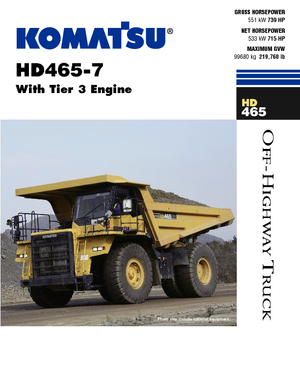 Kruti kiperi kamioni Komatsu HD465-7E0
