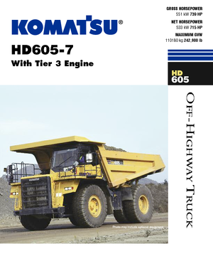 Kruti kiperi kamioni Komatsu HD605-7 E0