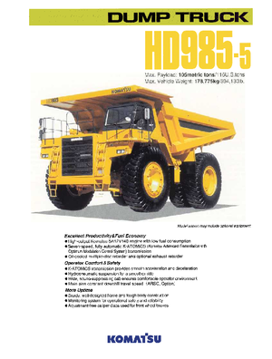 Kruti kiperi kamioni Komatsu HD985-5