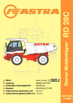 Kruti kiperi kamioni Astra RD 28 C