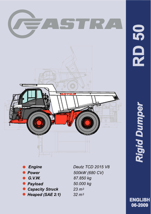 Kruti kiperi kamioni Astra RD 50
