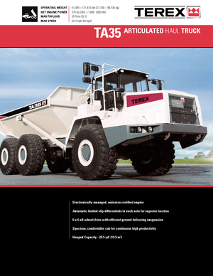Zglobni kiperi Terex TA 35-7