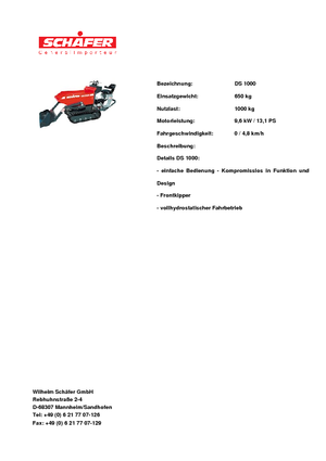 Damperi na gusjenicama SCHÄFER DS 1000