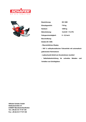 Damperi na gusjenicama SCHÄFER DS 1200