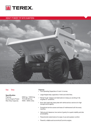 Damperi na kotačima Terex TA 9