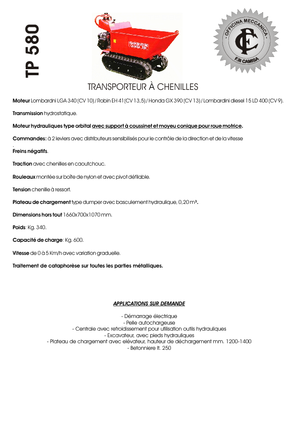 Damperi na gusjenicama Camisa TP 580