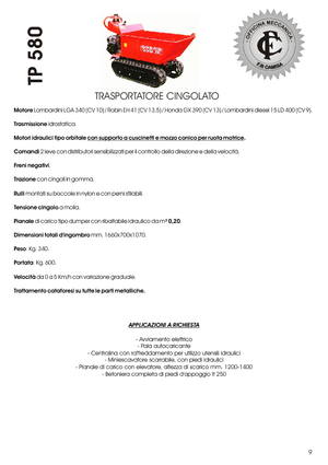 Damperi na gusjenicama Camisa TP 580