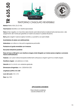 Traktori na gusjenicama Camisa TR 635.50