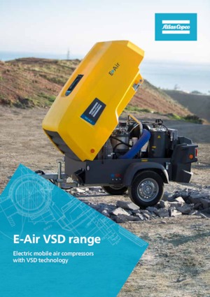 Prijenosni zračni kompresori - dizel, električni, benzinski Atlas Copco E-Air H450 VSD