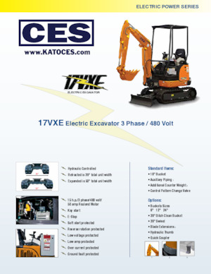 Električni rovokopač gusjeničar Kato 17VXE