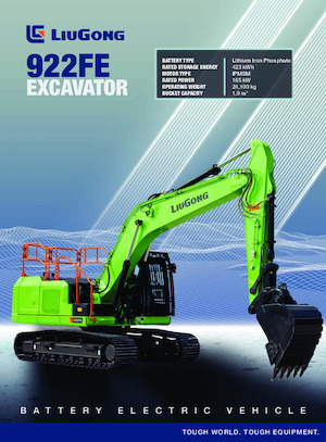 Električni rovokopač gusjeničar Liugong 922FELL