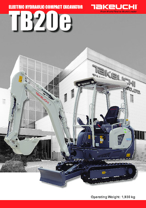 Električni rovokopač gusjeničar Takeuchi TB 20 e