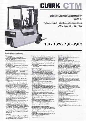 Električni viličari Clark CTM 20 X