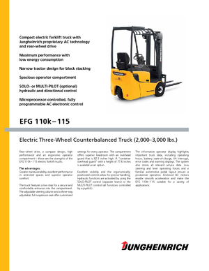 Električni viličari Jungheinrich EFG 113