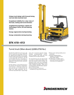 Električni bočni viličari Jungheinrich EFX 413