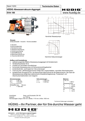 Agregati za snižavanje podzemnih voda Hüdig Eva 180 *