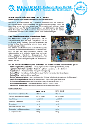 Lopatice za hodanje Belidor-Noggerath Levo 965 E