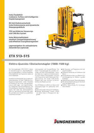 Električni bočni viličari Jungheinrich ETX 515