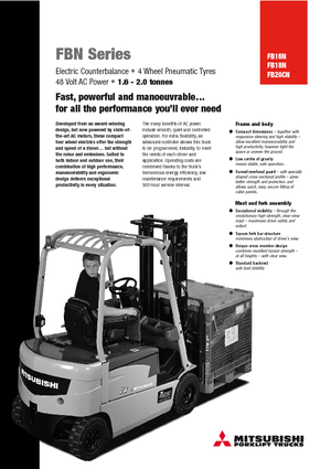 Električni viličari Mitsubishi FB 16 N