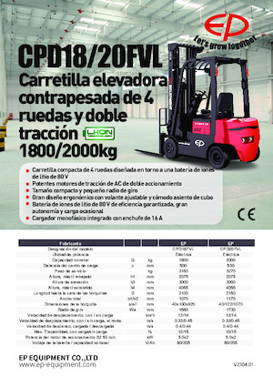 Električni viličari EP CPD18FVL