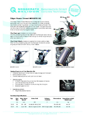 Lopatice za hodanje Belidor-Noggerath Moskito SG