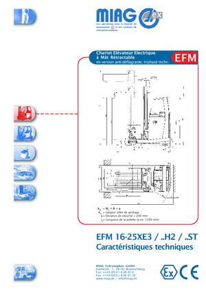 Električni viličari s pomičnim stupom otporni na eksploziju Miag EFM 16 XE 3