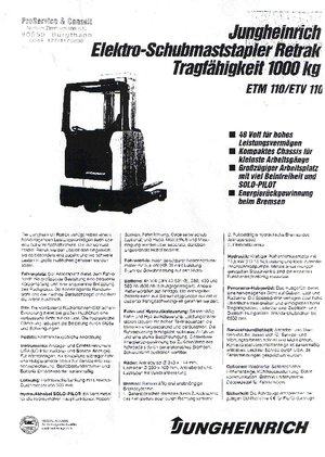 Pokretni kamioni Jungheinrich ETM/ETV 110