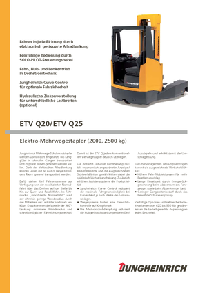 Pokretni kamioni Jungheinrich ETV Q20