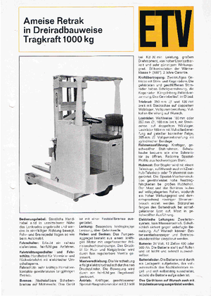 Pokretni kamioni Jungheinrich Retrak ETM/ETV 10