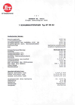 Pokretni kamioni BT RR-B 2 Reflex