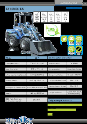 Električni utovarivač na kotačima Multione EZ 7
