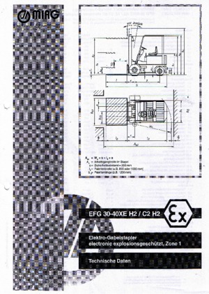 EX električni viličari zaštićeni od eksplozije Miag EFG 30 XE