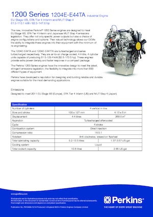 Motori Perkins 1204E-E44TA