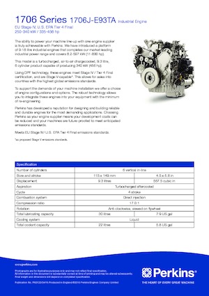 Motori Perkins 1706F-E93TA