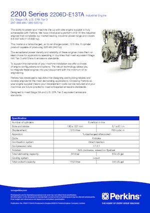 Motori Perkins 2206D-E13TA